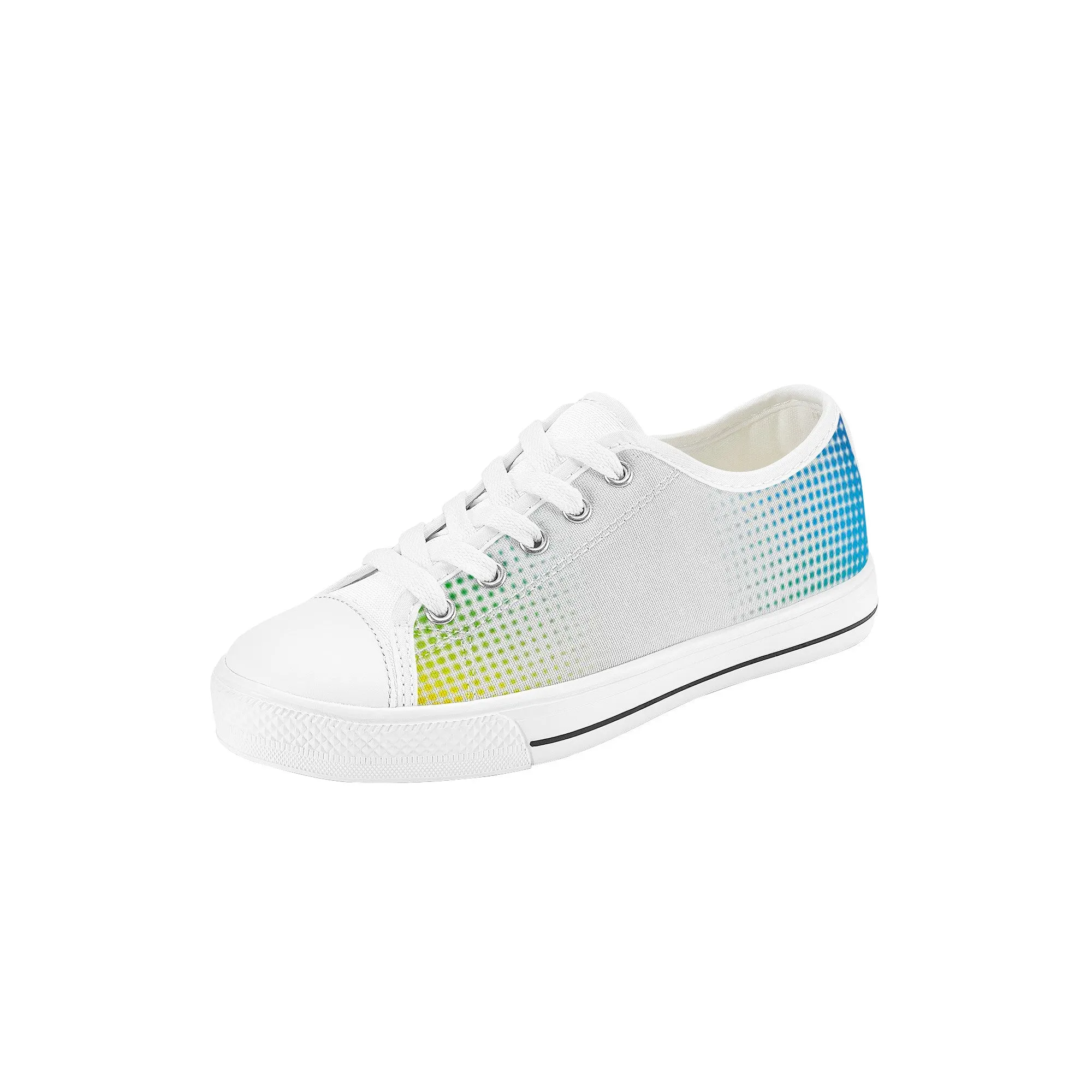 Kids Low Top Canvas Sneakers - Rainbow