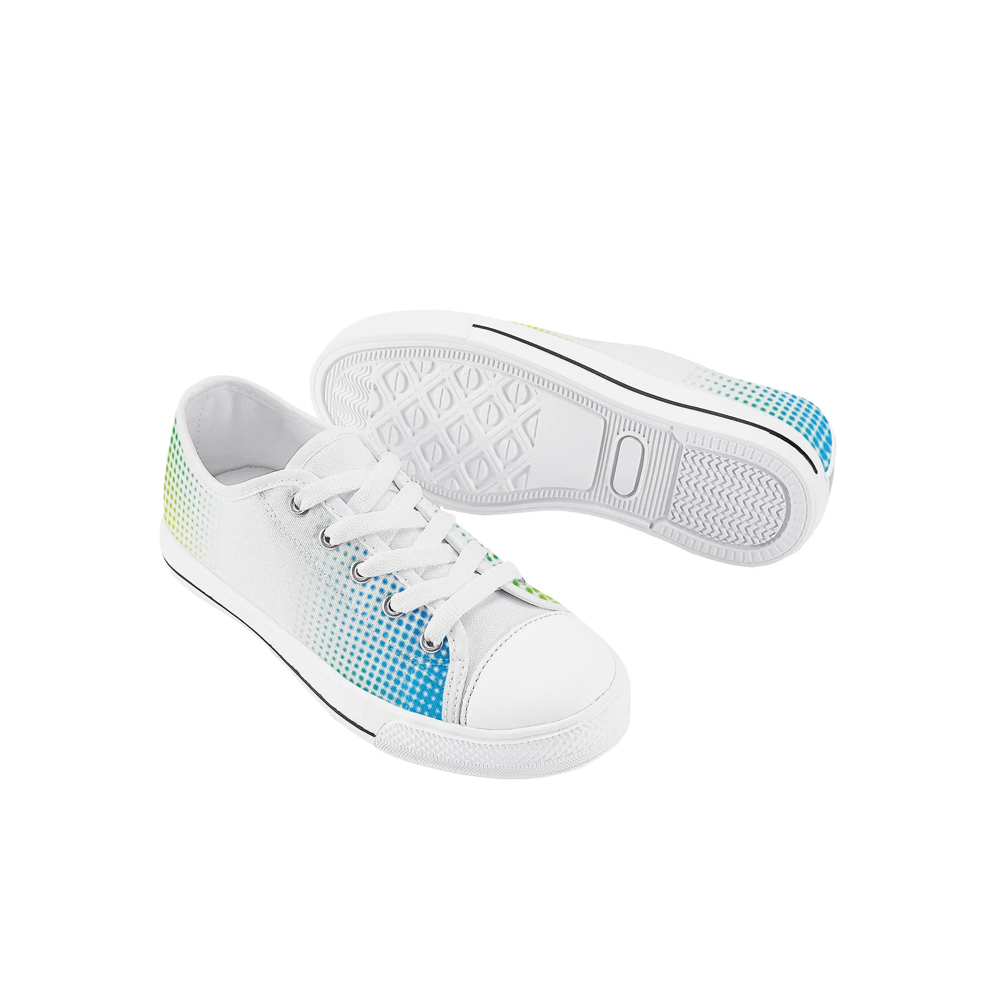 Kids Low Top Canvas Sneakers - Rainbow