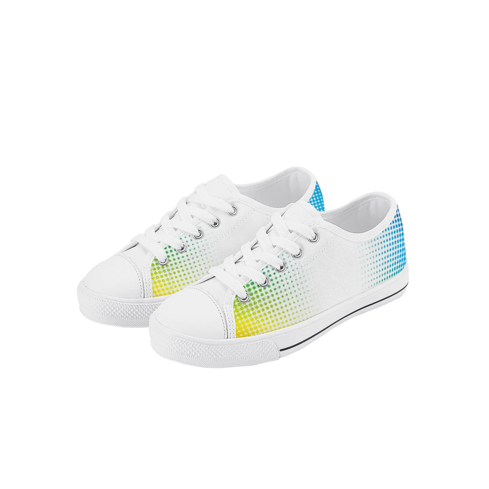 Kids Low Top Canvas Sneakers - Rainbow