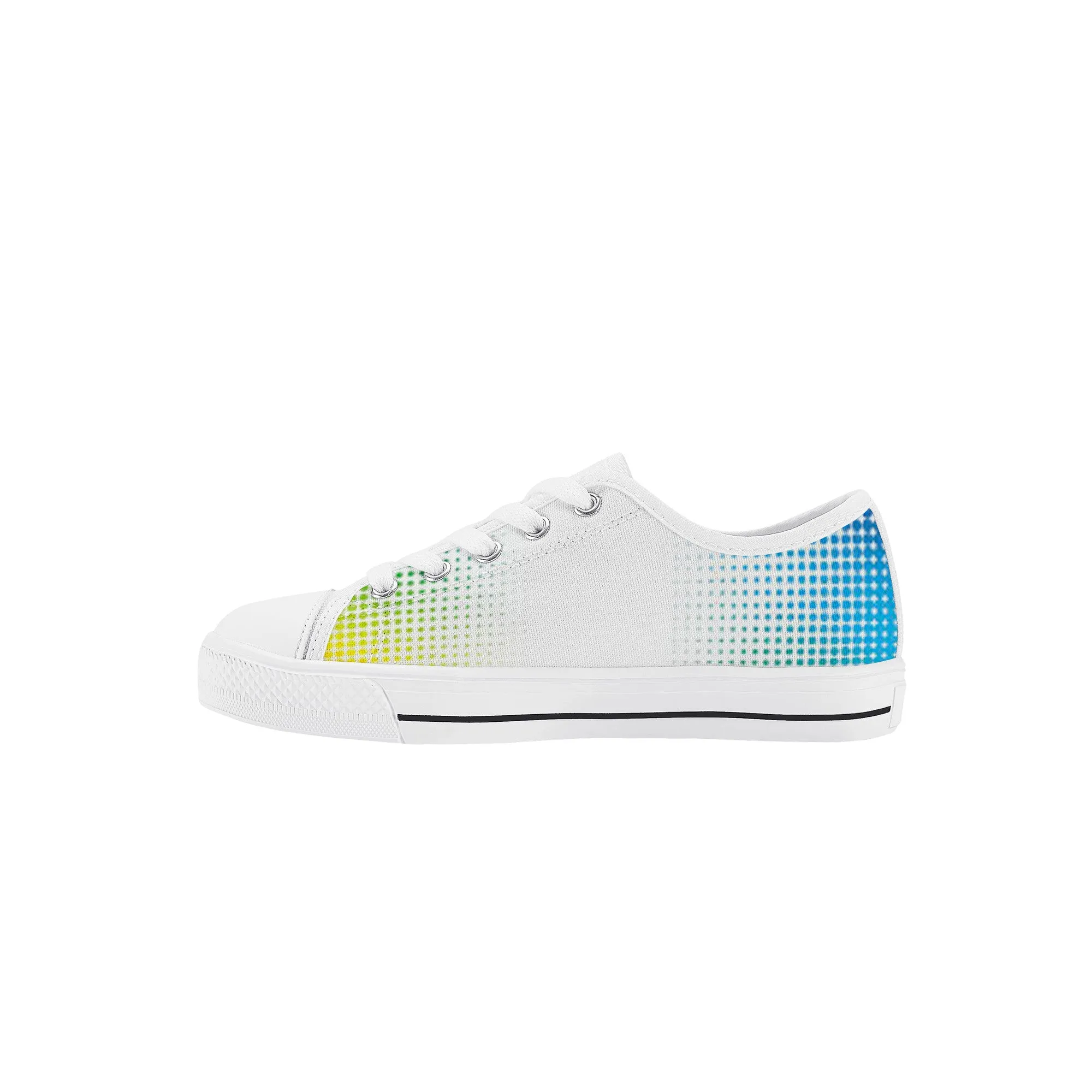 Kids Low Top Canvas Sneakers - Rainbow