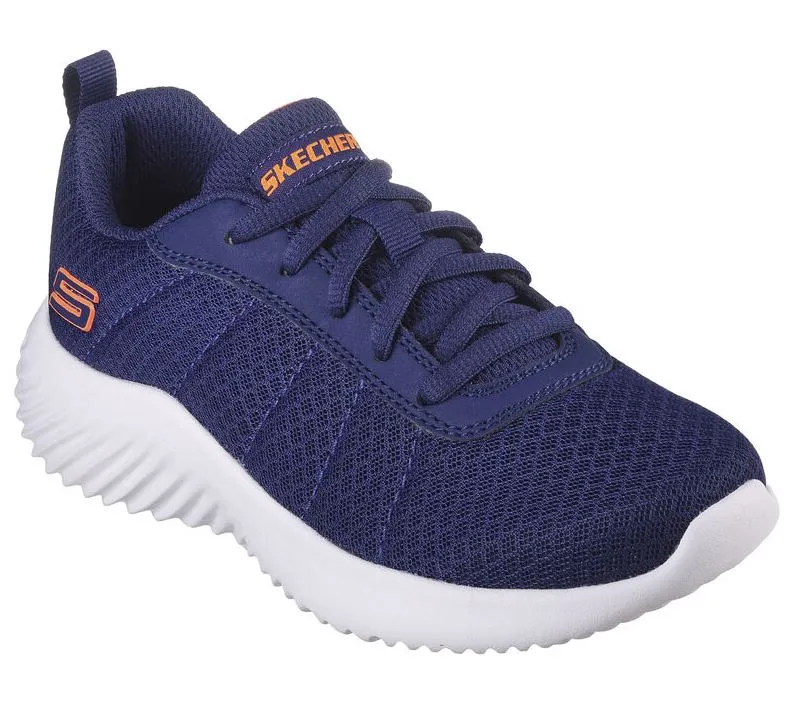 Kids Skechers Bounder Karonik Navy Shoes Boys Sneakers