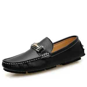 Leisure Men Loafer Fashion Men Genuine Leather Slip-on Walking Shoes Handmade Man Casual Shoes Luxury Driving Shoes