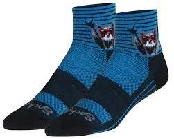 Live Fast- Eat Trash, Raccoon 1/4 Ankle Socks