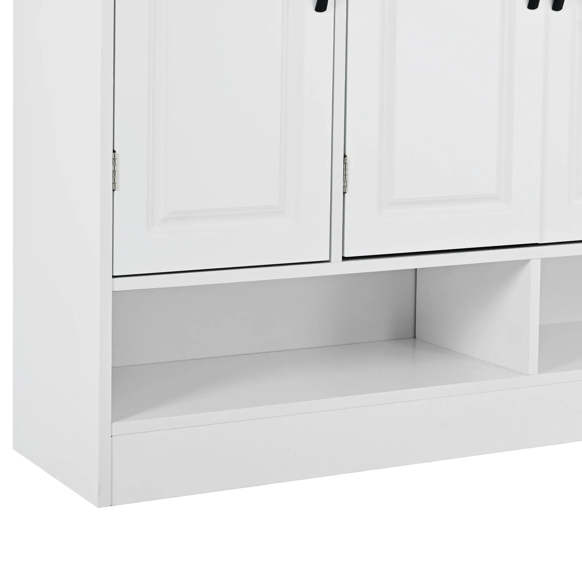 Mali Sleek and Modern Shoe Cabinet - White