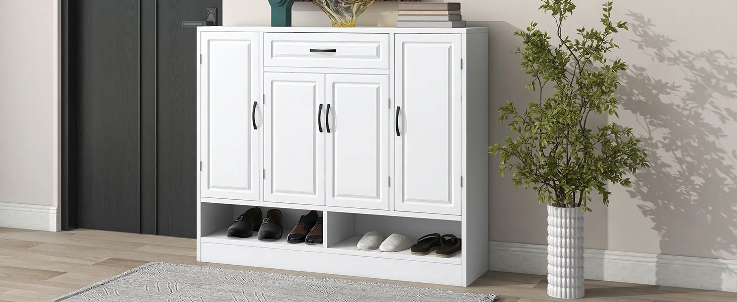 Mali Sleek and Modern Shoe Cabinet - White