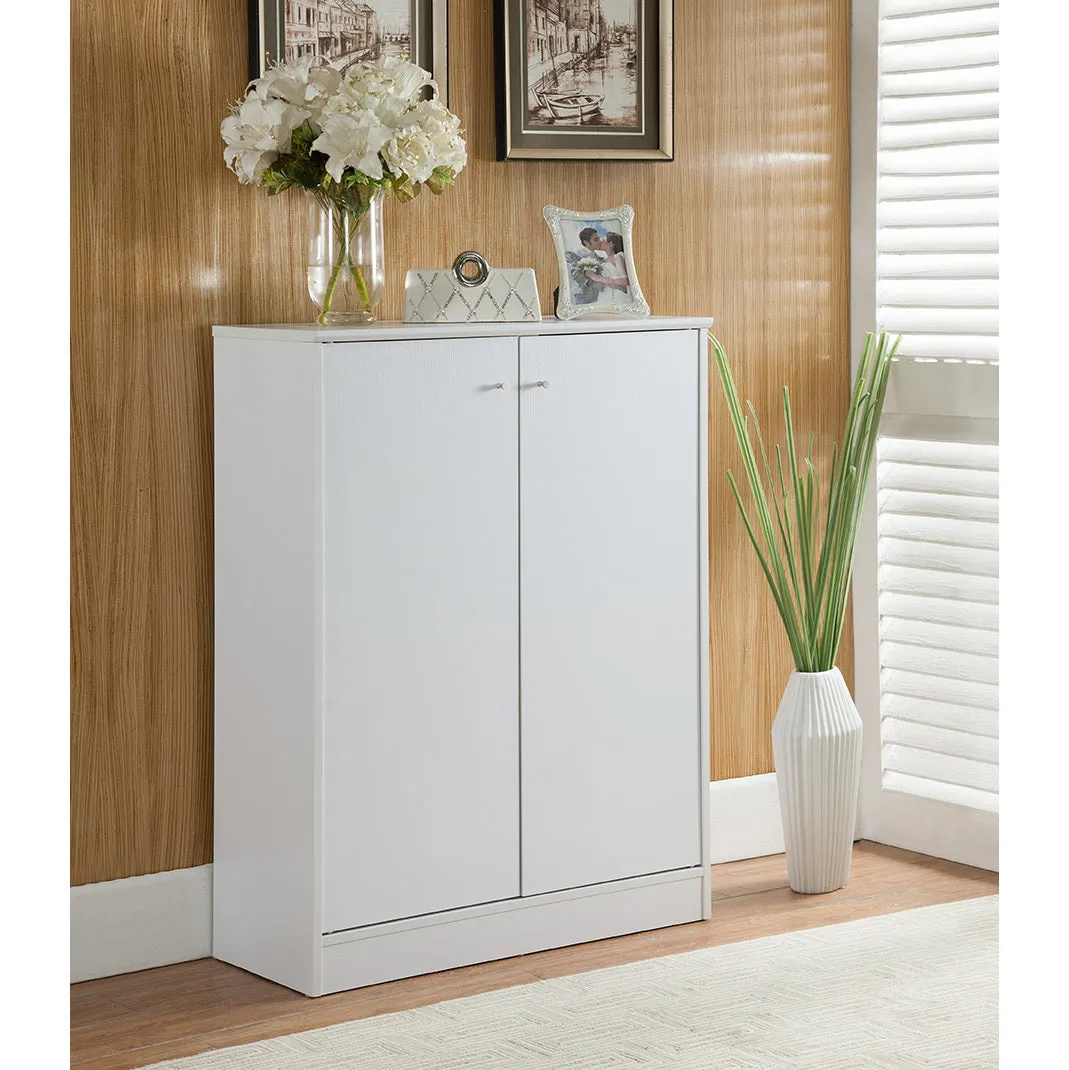 Malley Two Door Shoe Storage Cabinet - White