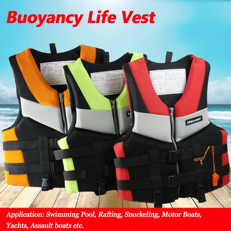 MANNER QP2030 Adult Buoyancy Vest Swimming Aid Life Jacket, Size:XL(Orange)