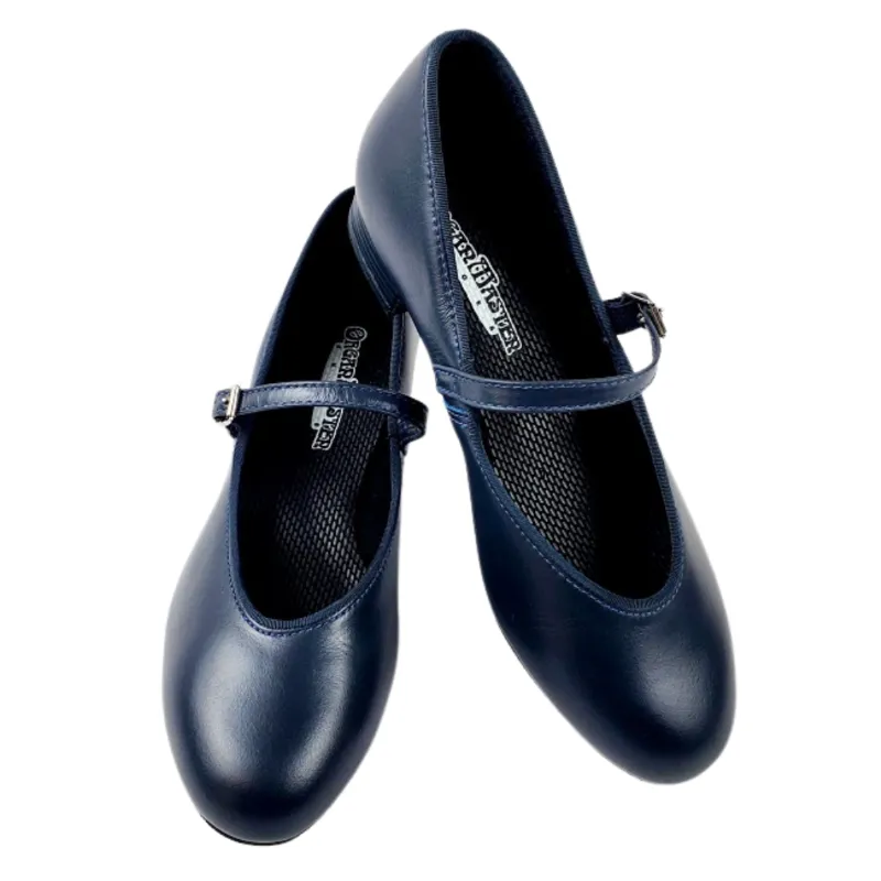 Mary Jane (Navy Blue, Leather) Women's