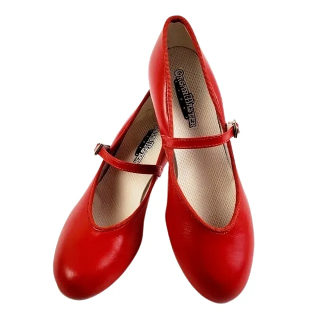 Mary Jane (Red, Leather) Women's