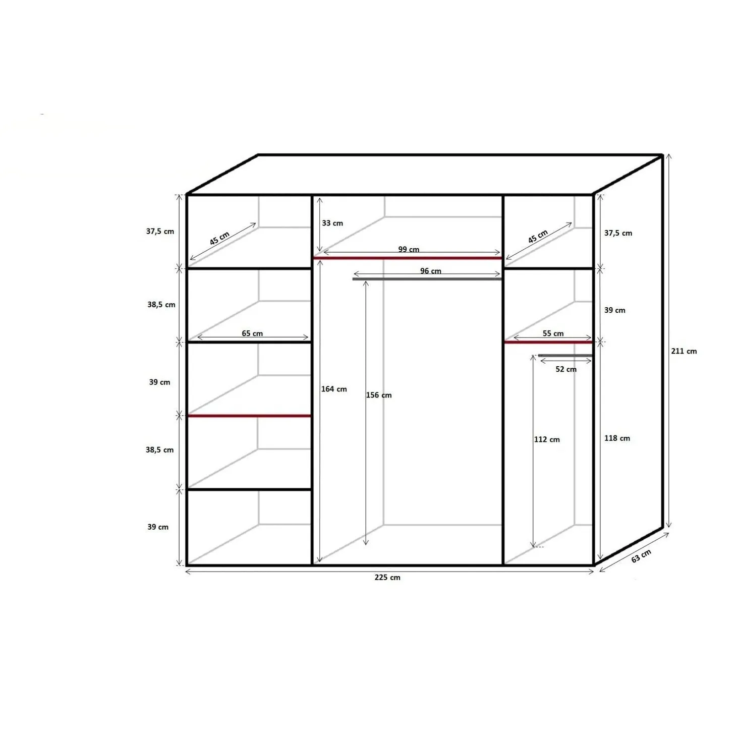 Maxima House LOKI Wardrobe - MAR004