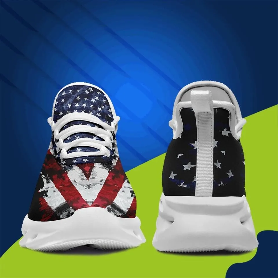 MaxSoul-B03013 Custom Max Soul American Flag, USA Flag Sneakers Max Soul, Shoes, Printed Shoes