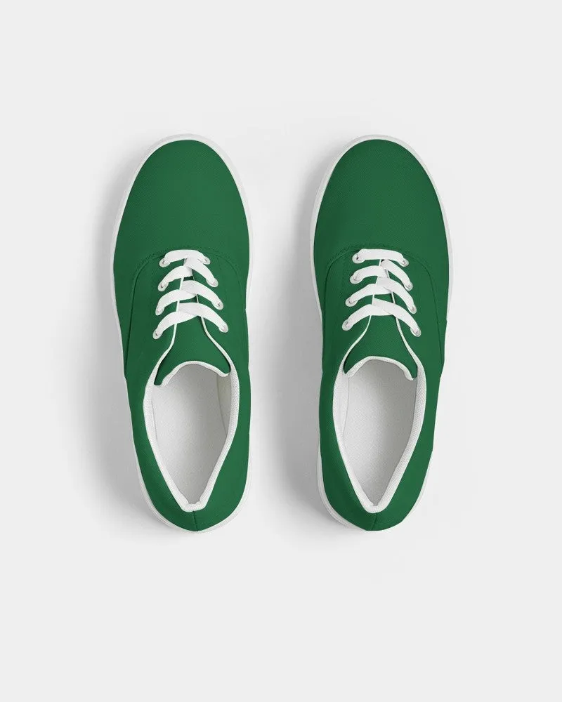 Medium Dark Green Women's Canvas Sneakers | Women's | Medium Dark Pure Green | C100M0Y100K60