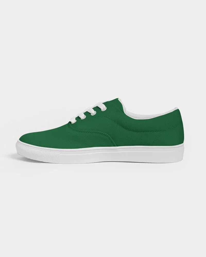 Medium Dark Green Women's Canvas Sneakers | Women's | Medium Dark Pure Green | C100M0Y100K60