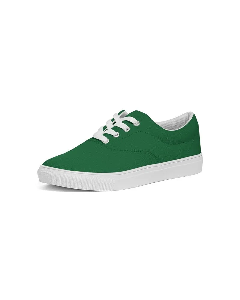 Medium Dark Green Women's Canvas Sneakers | Women's | Medium Dark Pure Green | C100M0Y100K60