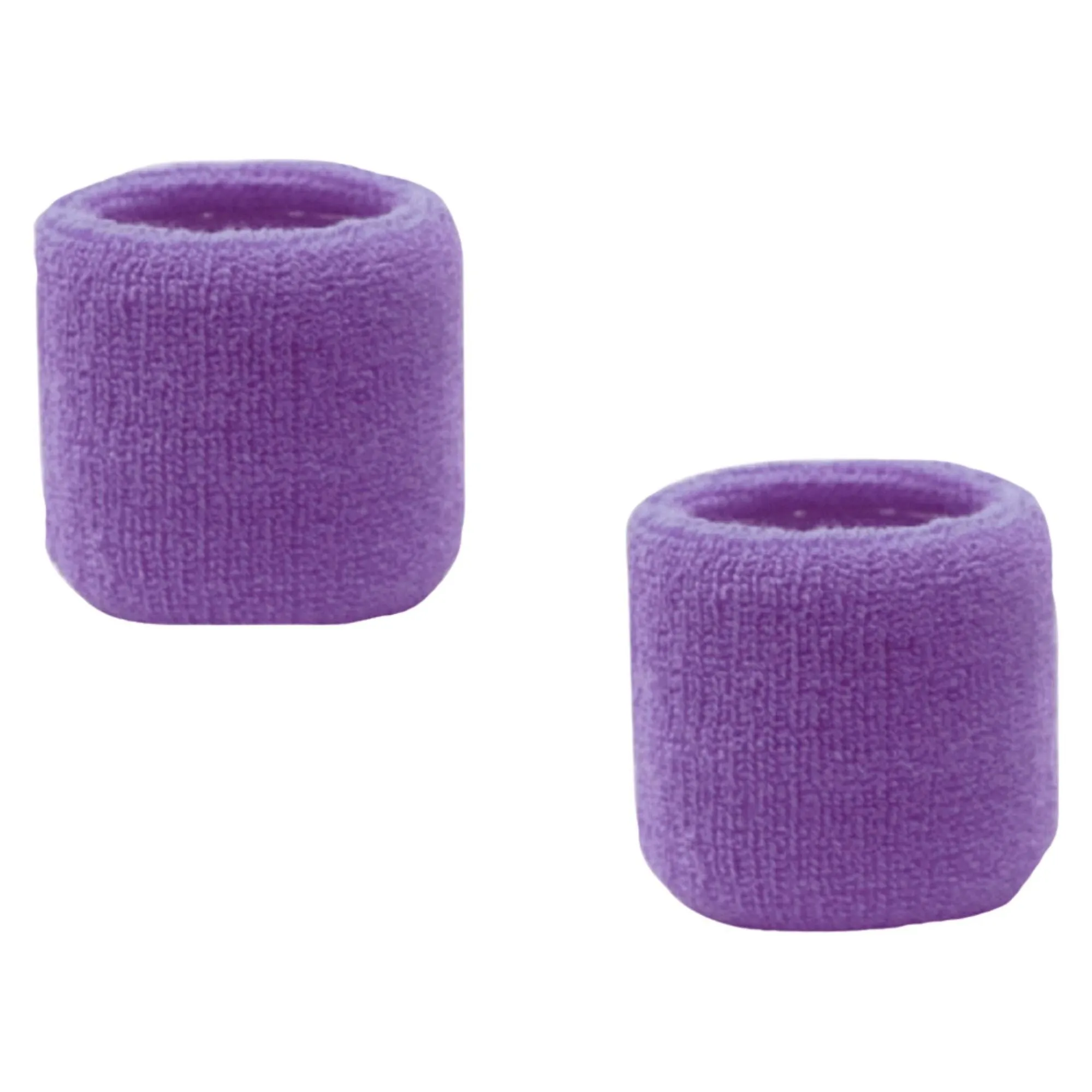 Medium Purple Wrist Sweatbands - 2 Pack