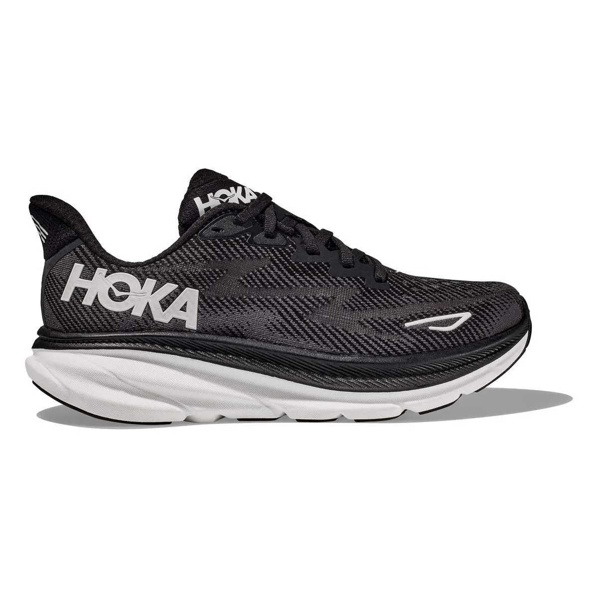 MEN'S HOKA CLIFTON 9 | BLACK / WHITE