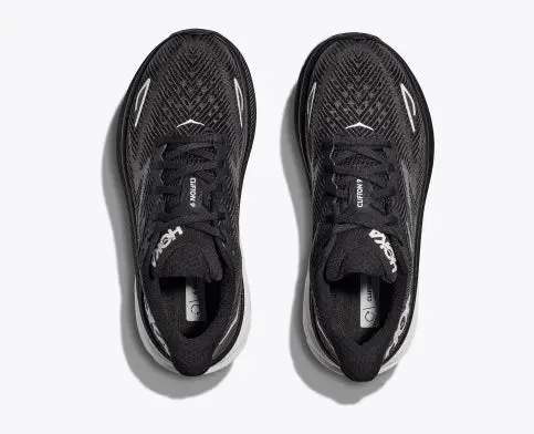 MEN'S HOKA CLIFTON 9 | BLACK / WHITE