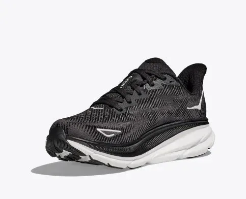 MEN'S HOKA CLIFTON 9 | BLACK / WHITE