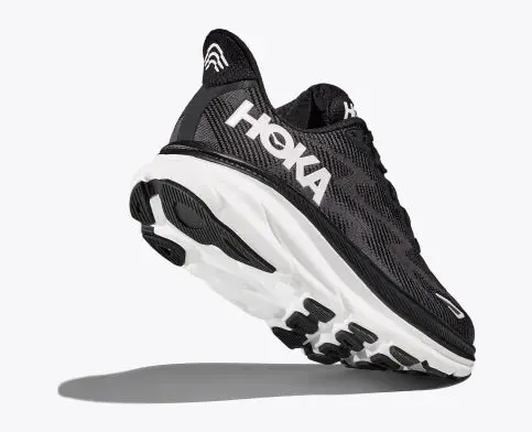 MEN'S HOKA CLIFTON 9 | BLACK / WHITE