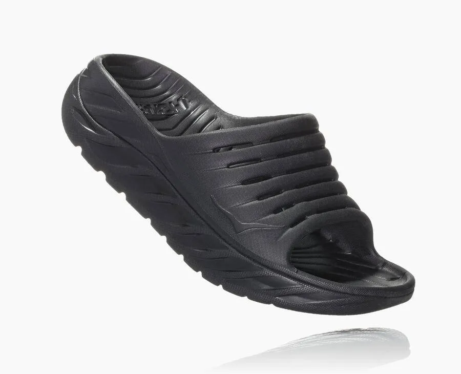 MEN'S HOKA ORA RECOVERY SLIDE | BLACK / BLACK