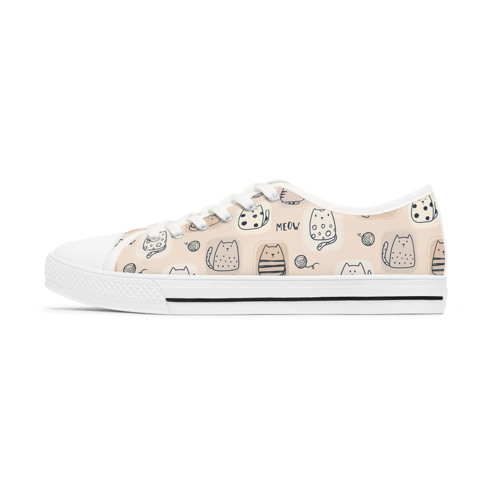 Meow Cat Women's Low Top Sneakers