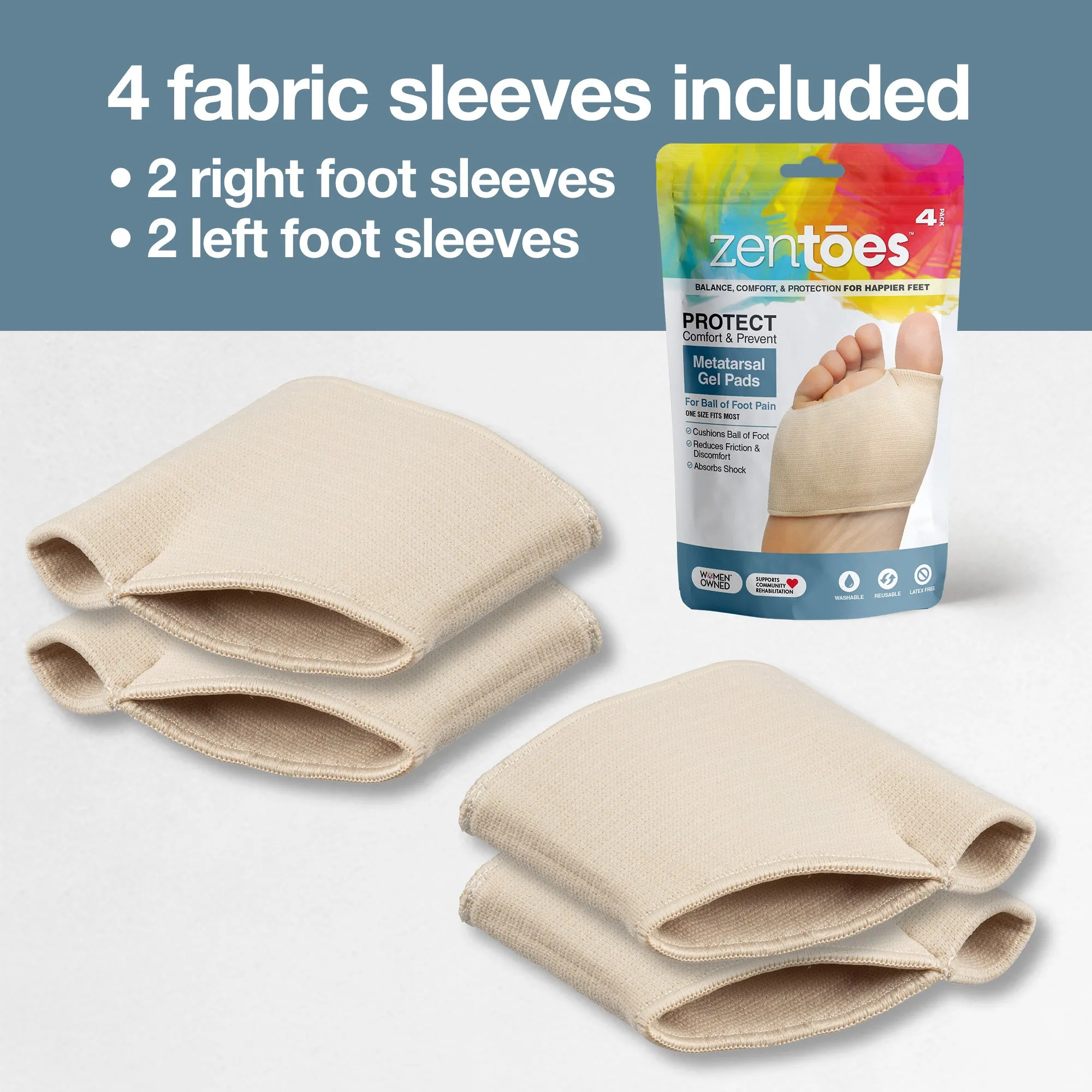 Metatarsal Sleeves with Gel Pads