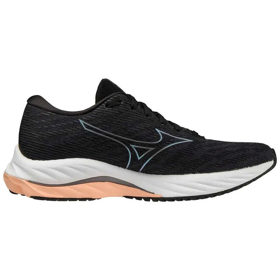 Mizuno Women's Wave Rider 26 (black/peach)-B width