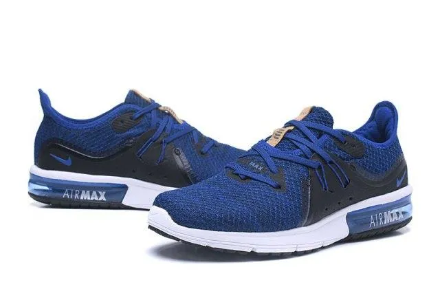 N A M Sequent Royal Blue White Black Men's Running Shoes Sneakers