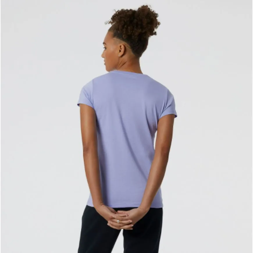 New Balance Essentials Stacked Women Lifestyle T-Shirt Vibrant Violet