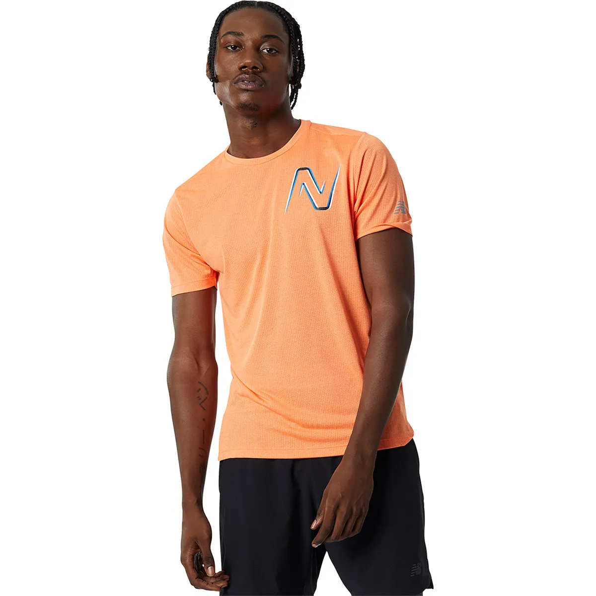 New Balance Graphic Impact SS Mens Running Shirt