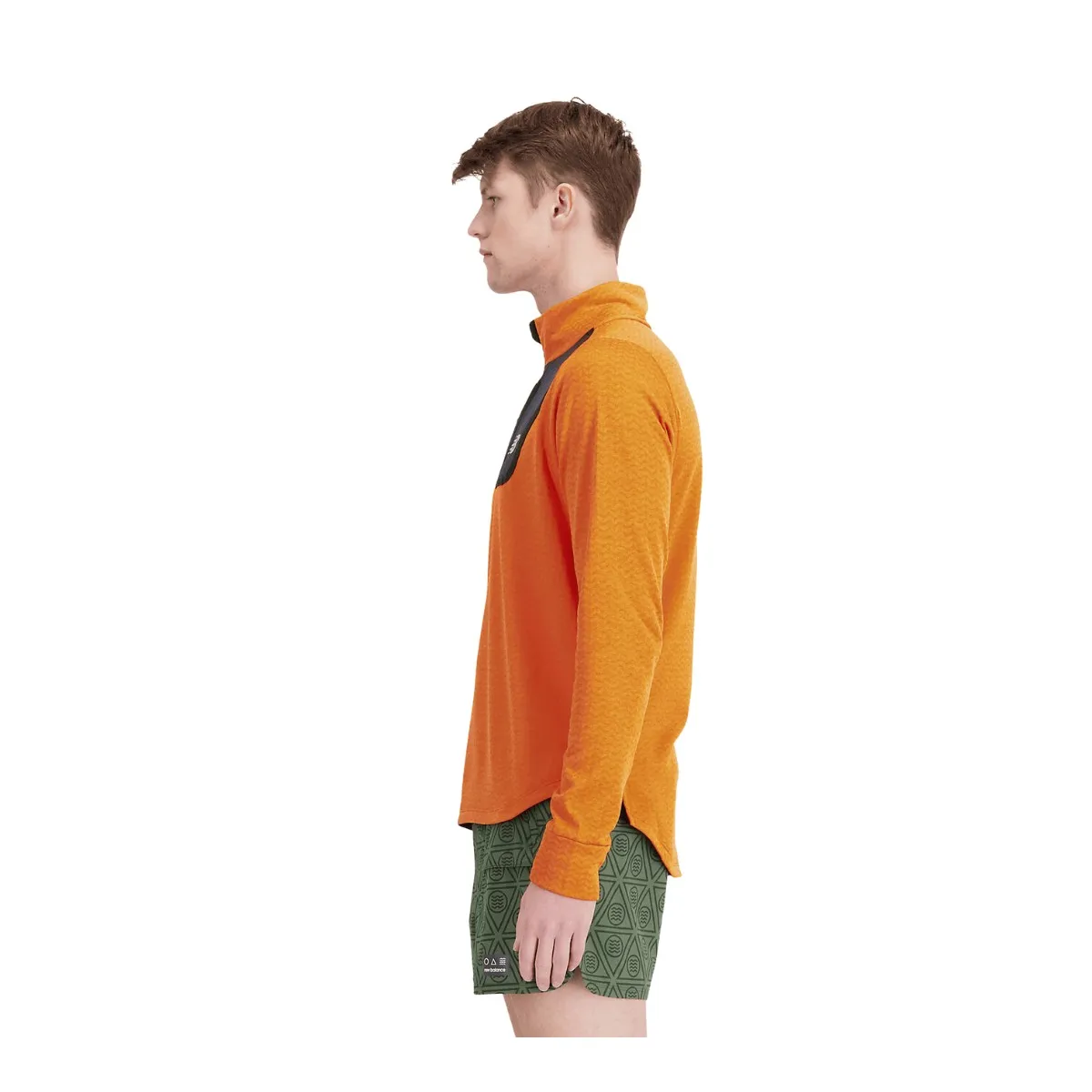 New Balance Heat Grid Half Zip Jacket Orange