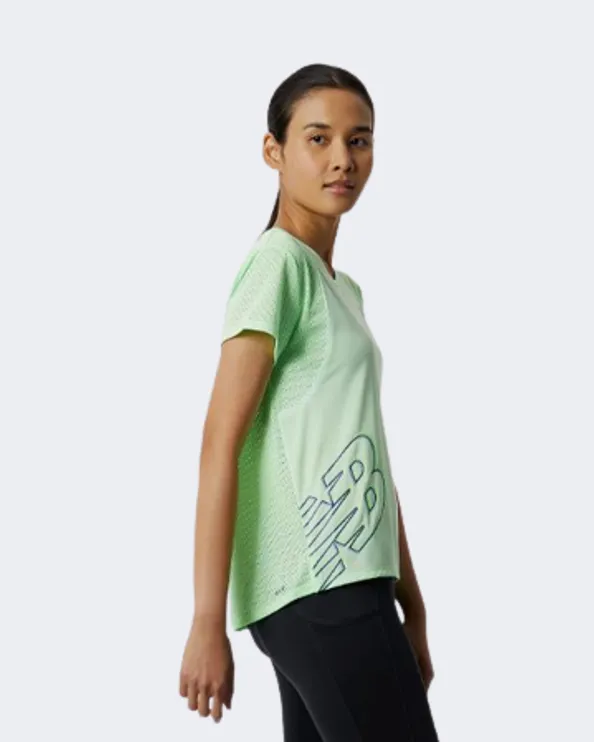 New Balance Printed Fast Flight Women Running T-Shirt Vibrant Green