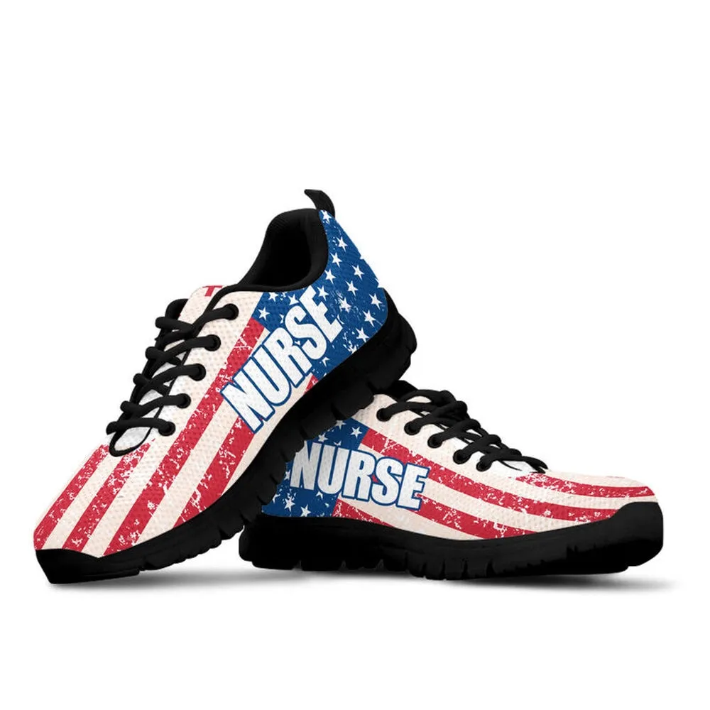 Nurse Sneaker, Nurse Us Flag_Nguyen Sneakers, Best Shoes For Nurses