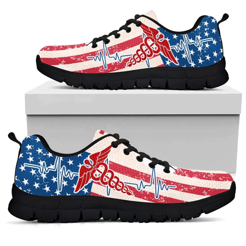 Nurse Sneaker, Nurse Us Flag_Nguyen Sneakers, Best Shoes For Nurses