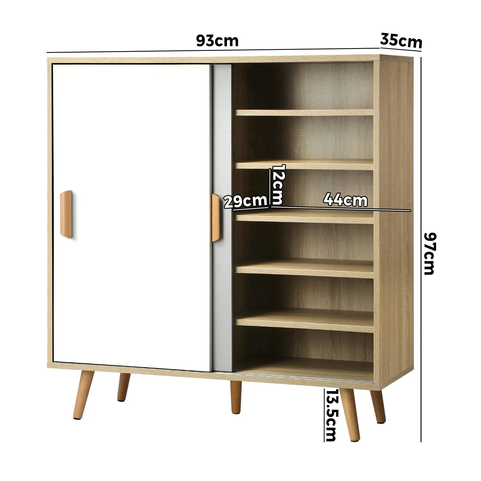 Oikiture Shoes Rack Shoe Storage Cabinet Organiser Sideboard Shelf Cupboard