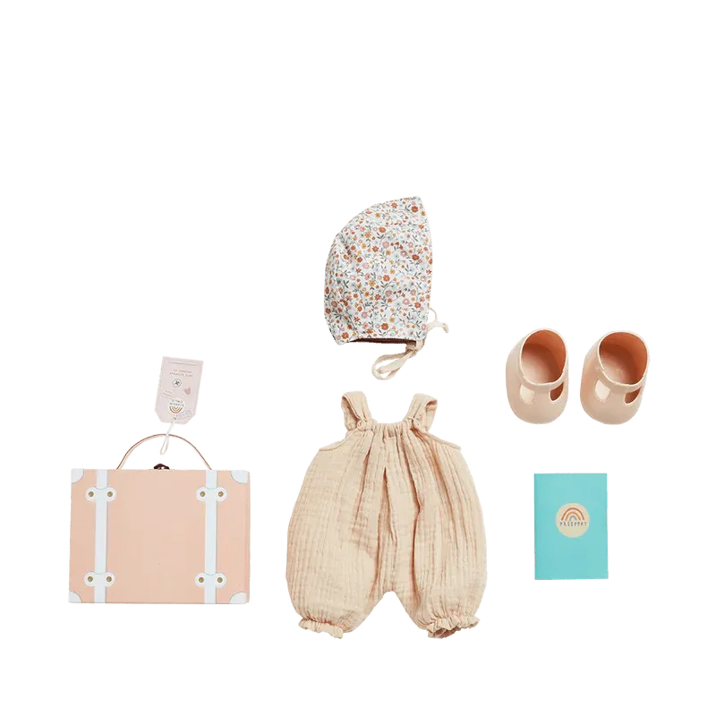 Olli Ella Dinkum Dolls - Travel Togs Blush (Slight Marks on Suitcase)