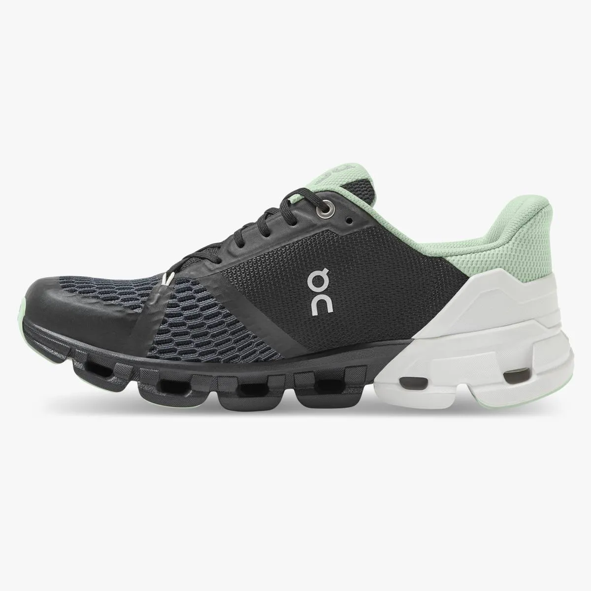 'On Running' Women's Cloudflyer - Black / White (Wide)