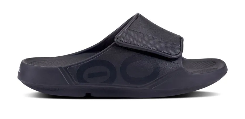 Oofos OOahh Sport Flex Slide - Matte Black