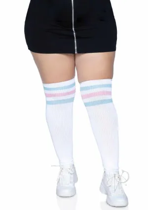 Over The Knee Athl Socks 1x/2x Pnk/blu