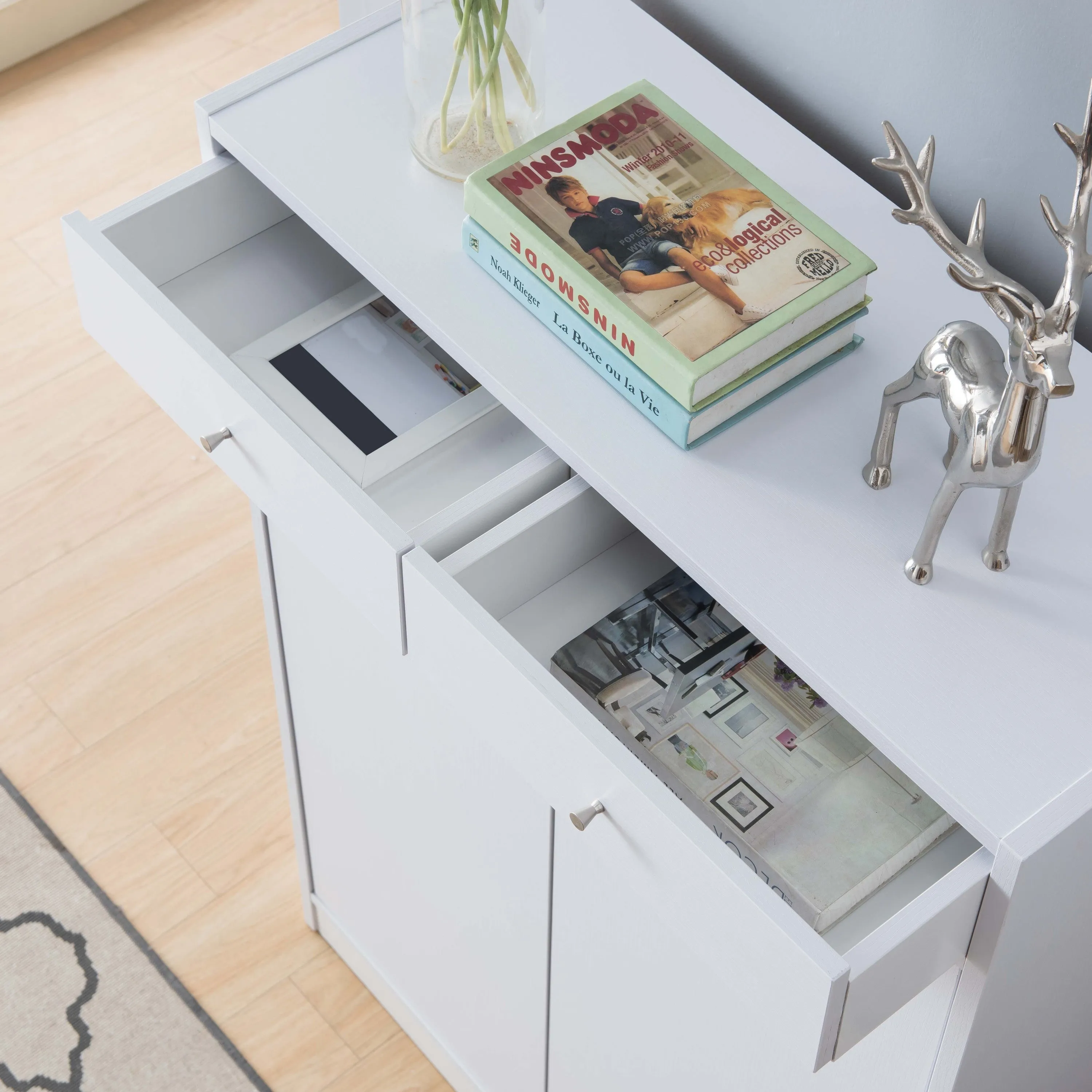 Parza Shoe Storage Cabinet - White