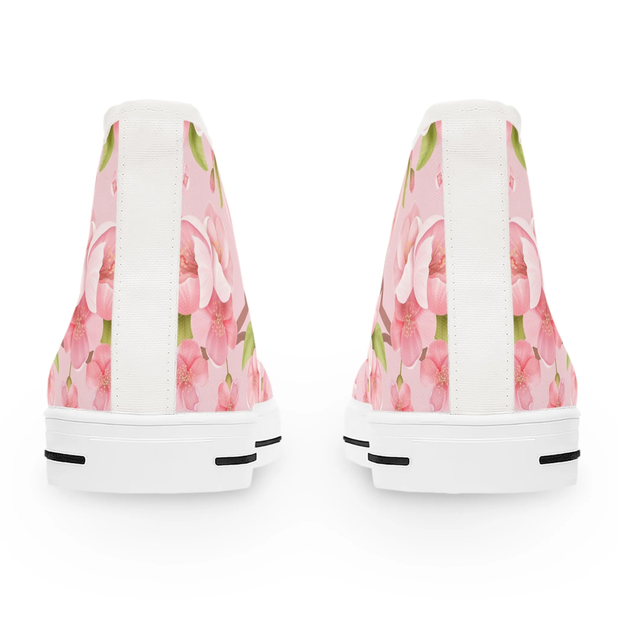 Pink Flower Women's High Top Sneakers