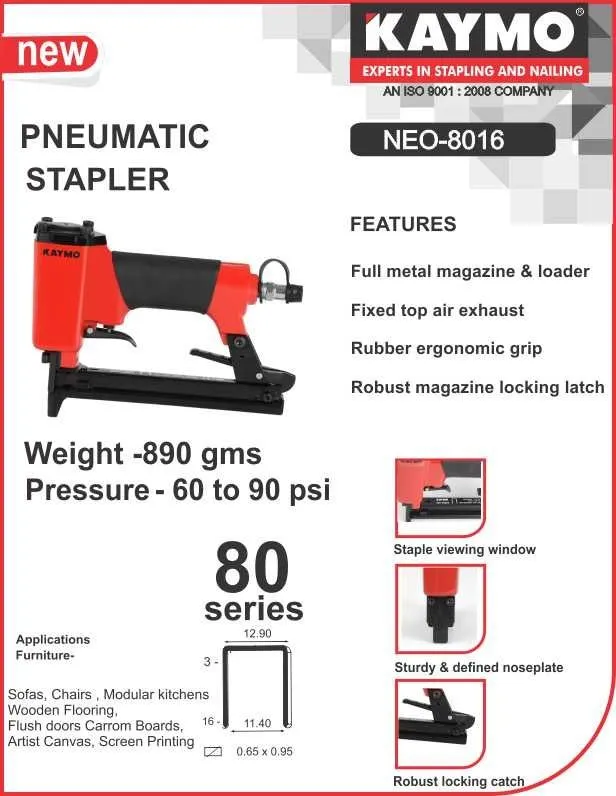 PNEUMATIC STAPLER KAYMO NEO-PS8016