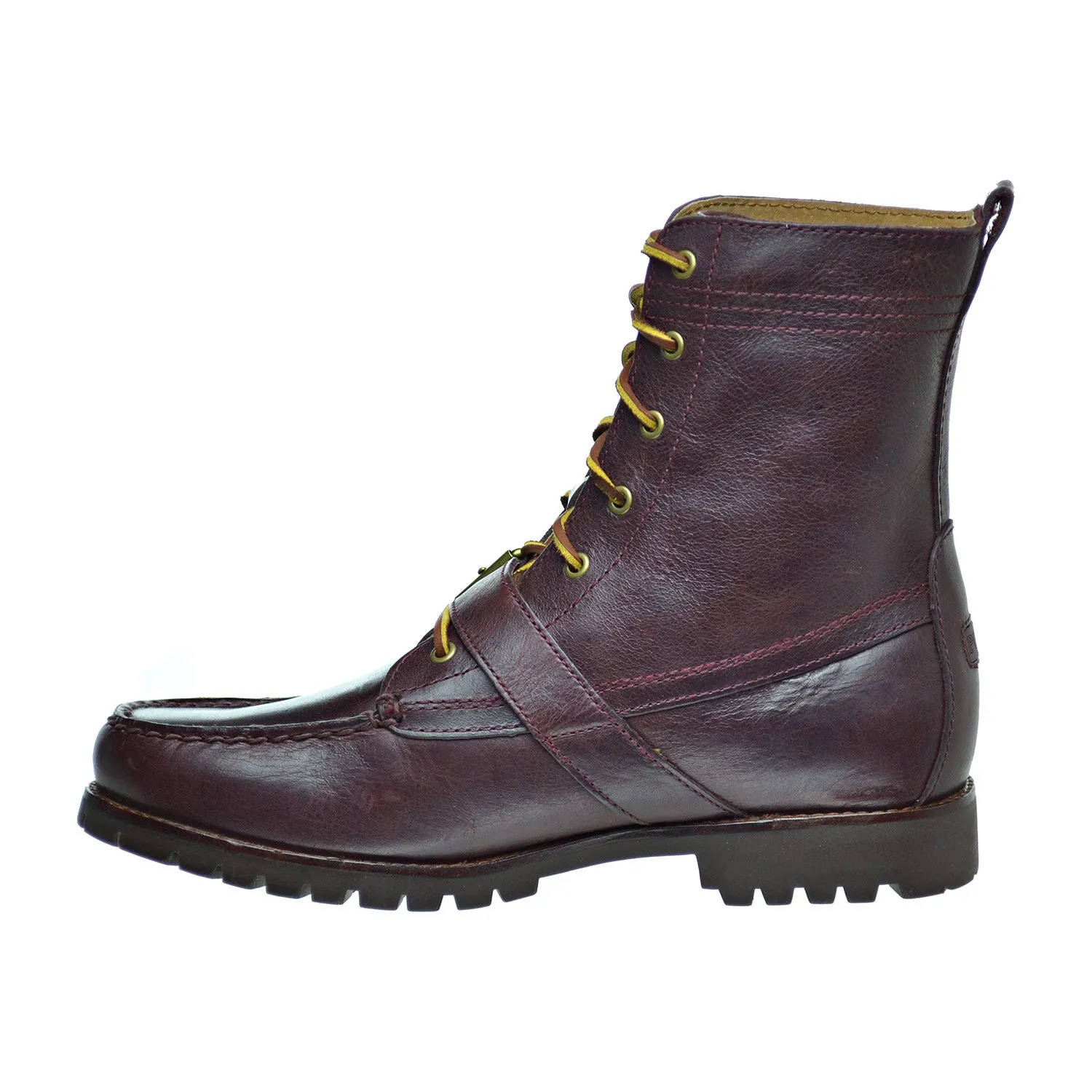 Polo Ralph Lauren Ranger Men's Smooth Oil Leather Boots Oxblood