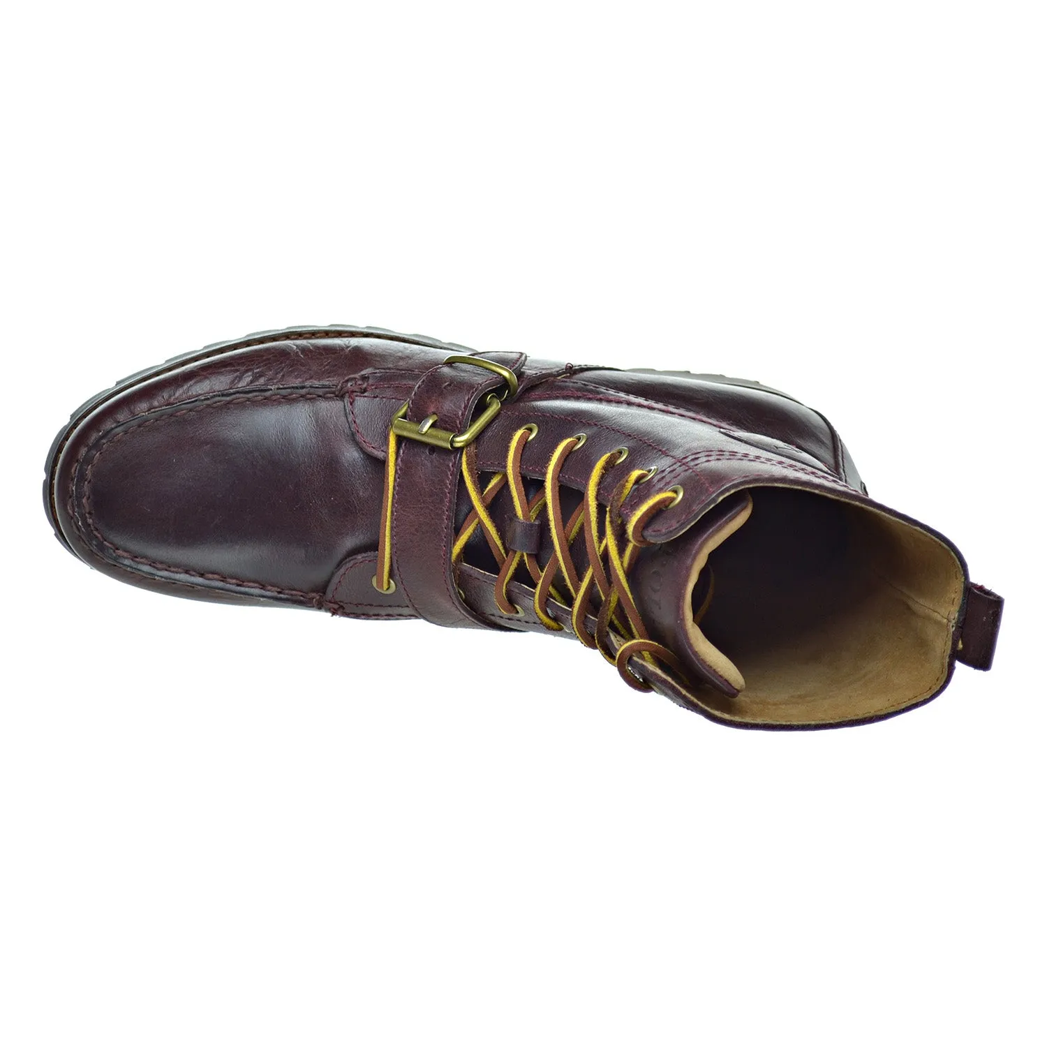 Polo Ralph Lauren Ranger Men's Smooth Oil Leather Boots Oxblood