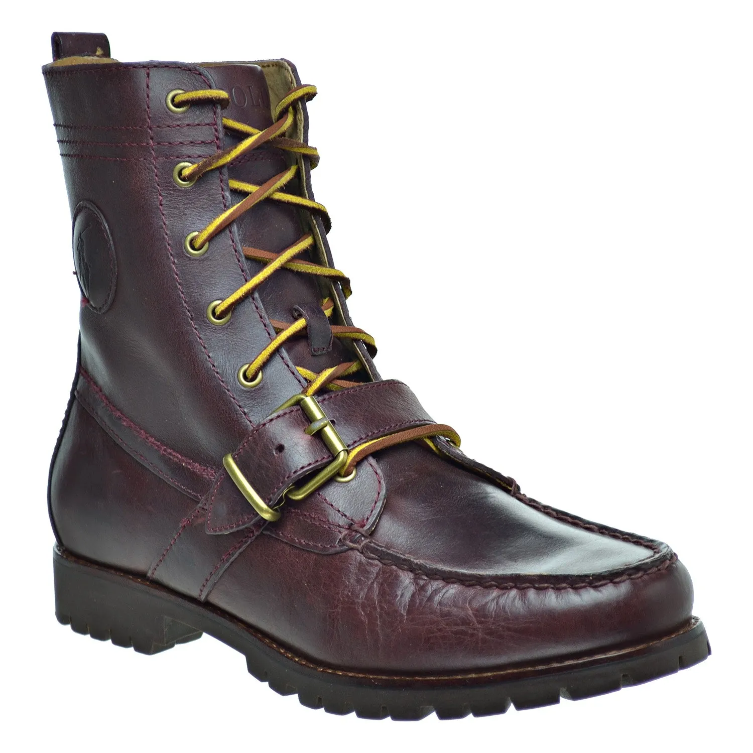 Polo Ralph Lauren Ranger Men's Smooth Oil Leather Boots Oxblood