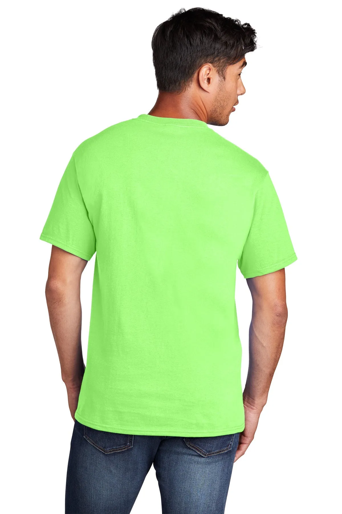 Port & Company Core Cotton Branded Tee's, Neon Green*