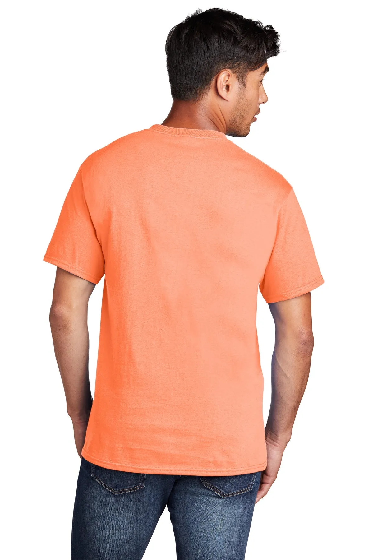 Port & Company Core Cotton Branded Tee's, Neon Orange*