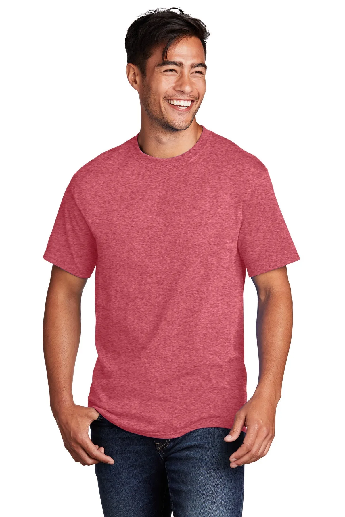 Port & Company Core Cotton Custom Tee's, Heather Red*