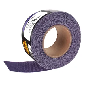 Premium 320 Grit Purple Ceramic Mesh Longboard Sandpaper, 2-3/4" Wide Continuous 10 Yard Roll - Dustless Hook & Loop Backing for Auto & Woodworking Air File Long Board Sanders, Sanding Block