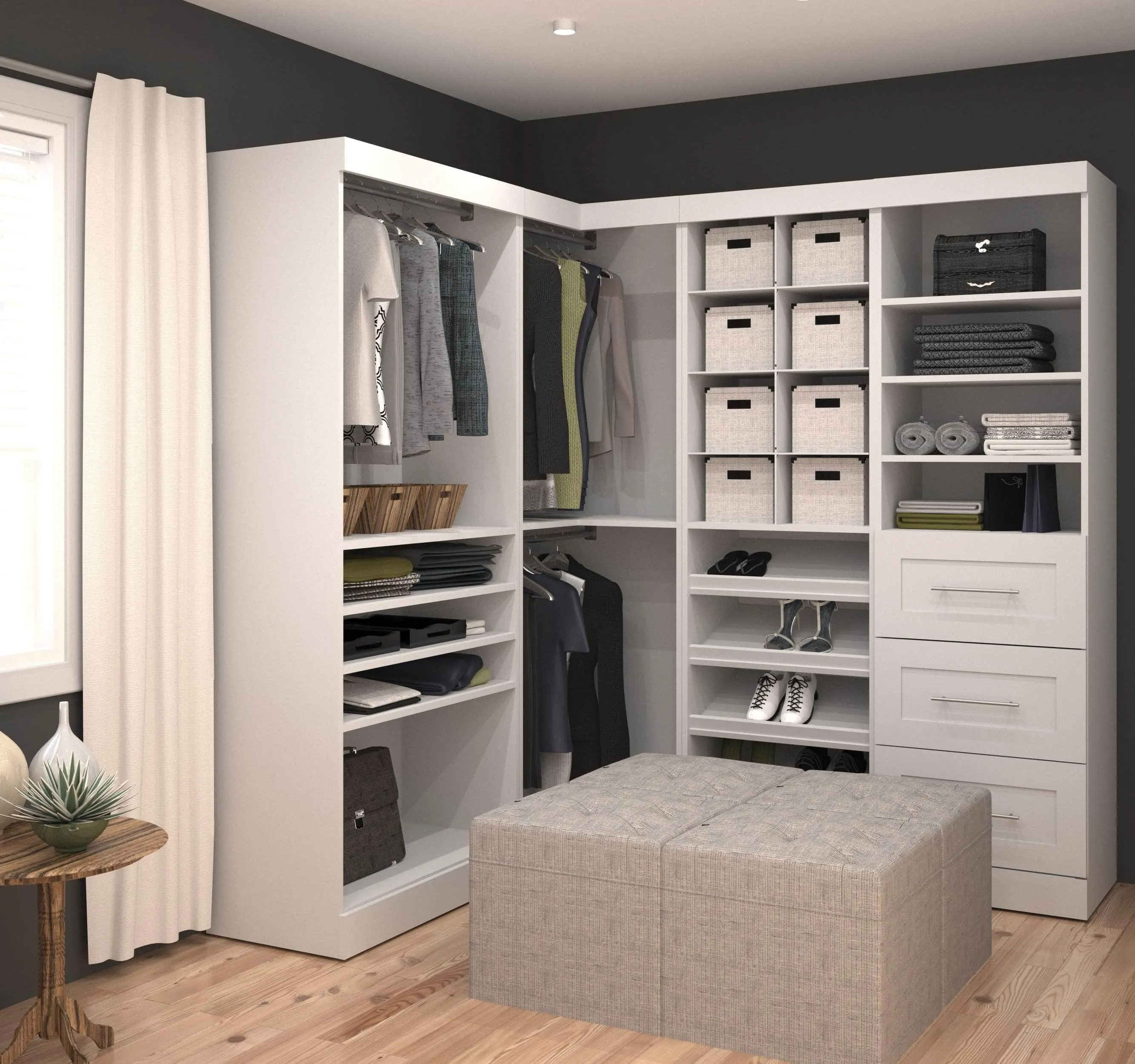 Pur 83W Walk-In Closet Organizer - Available in 2 Colours